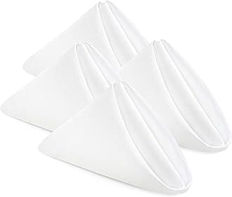 Utopia Home [24 Pack, White] Cloth Napkins 17x17 Inches, 100% Polyester Hemmed Edges, Washable and Reusable Ideal for Parties, Weddings and Dinners
