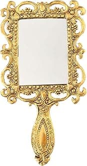 Handicraft Metal Decorative Mirror, Antique Hand Mirror for Ladies