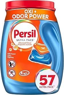 Ultra Pacs Advanced Clean Oxi+Odor Power Laundry Detergent, 57 count