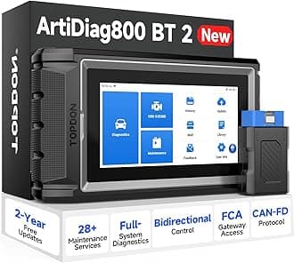 TOPDON ArtiDiag800 BT Car Diagnostic Tool with all systems diagnosis, OBD2 scanner with 28 Maintenance Services:Oil Reset/EPB/SAS/TPMS/DPF,Wireless Diagnostic Scanner, AutoVIN, Free Lifetime Upgrade.