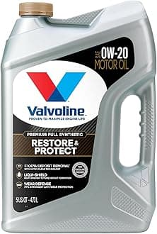 Valvoline Restore & Protect Full Synthetic 0W-20 Motor Oil 5 QT
