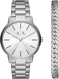 A|X Armani Exchange Men's Watch with Three-Hand Analog Display and Stainless Steel or Leather Band, Watch for Men