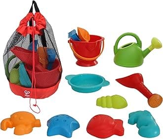 Essential Complete Sand Playset for Kids – Child-Safe BPA-Free Beach & Sandbox Toys with Buckets, Molds, Tools & Mesh Bag – Outdoor Water & Sand Activity Kit for Toddlers Ages 18M+