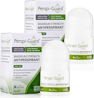 Perspi-Guard Maximum Strength Antiperspirant Roll On Deodorant for Men & Women, Excessive Sweating, Hyperhidrosis Treatment, Unscented, 30 ml, 2-Pack