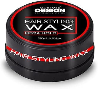 Morfose Barber Wax, 5.30 Ounce (Pack of 1), Mega Hold, Premium Hair Styling Wax for Men, Natural Shine, Easy Application, Ideal for Various Styles, Long-Lasting, Water-Soluble, Pleasant Fragrance