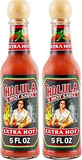Hot Sauce, Extra Spicy, Product of Mexico, Blend of Arbol & Piquin Peppers for Bringing Extra Heat to Tacos, Eggs, Pizza and More, 5 fl oz (Pack of 2)
