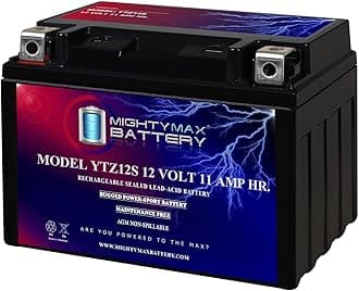 Mighty Max Battery YTZ12S -12 Volt 11 AH, 210 CCA, Rechargeable Maintenance Free SLA AGM Motorcycle Battery
