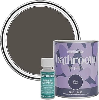 Rust-Oleum Brown Water-Resistant Bathroom Tile Paint in Gloss Finish - Fallow 750ml