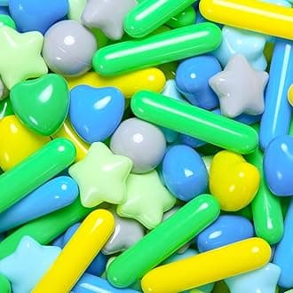 STARBOLO Ball Pit Balls for Toddlers - Macaron 150 Ball Pit Balls Crush Proof Plastic Toy Balls for Toddlers Ball Pits, Ball Pit Play Tent, Baby Pool Water Toys(Mixed Green)