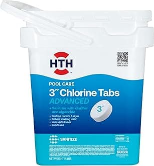 HTH 42054 Swimming Pool Care Super 3" Chlorinating Tablets, 15 lbs