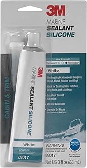Marine Grade Silicone Sealant (White, 3-Ounce Tube)