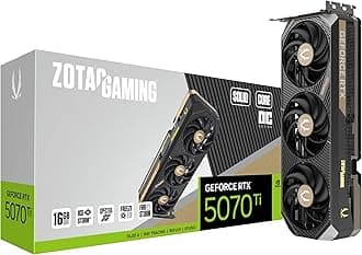 - ZOTAC Gaming GeForce RTX 5070 Ti Solid CORE OC DLSS 4 16GB GDDR7 256-bit 28 Gbps PCIE 5.0 Gaming Graphics Card, IceStorm 3.0 Advanced Cooling, Spectra RGB Lighting, ZT-B50710J2-10P