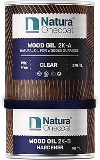 Wood Stain Oil - 20 m² - 360 ml, Clear – Wood Finish for Interior Furniture & Floor - Linseed Wood Oil - Fast-Drying - Environmentally Friendly-Extra Durable Hard Wax Oil-VOC-Free