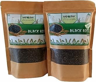 NABARNA BLACK RICE, FORBIDDEN RICE, PURPLE RICE, ROYAL RICE WHICH IS ANTI DIABETIC, ANTI CANCEROUS,ANTI OBESITY AND 100% NATURAL, PRODUCED IN ODISHA500G/PACK OF 2/(2 * 500G)