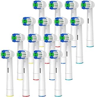 GENKENT Replacement Toothbrush Heads Compatible with Oral-B Braun, 16 Pcs Professional Electric Toothbrush Heads Brush Heads Refill Pro 500/1000/1500/3000/3757/5000/7000/7500/8000