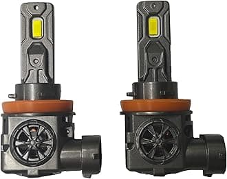 H11/H9 Light Bulb, 33000LM 900% Super Brighter, 1:1 Halogen Size H11/H8/H16 Fog Light Bulbs, 60000Hrs Lifespan, 6500K White, Plug and Play, Pack of 2