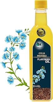 Healthy roots Cold Pressed Flaxseed Oil 500ml | Wood Pressed - Extracted on Wooden Churner | Kolhu/Kacchi Ghani/Chekku