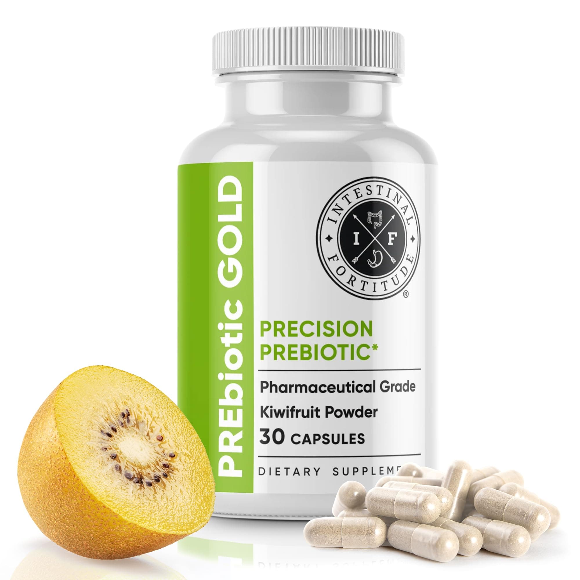 - PREbiotic Gold: Kiwifruit Fiber, Butyrate & Prebiotic Restore Supplement to Support The Gut, Immune & Digestive Support, Anti-Bloating & Leaky Gut Repair, Dairy-Free Capsules