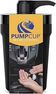 Portable Hand Sanitizer Dispenser for Car Cup Holders (Black)