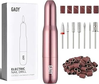 Electric Nail Drill for Acrylic and Gel, USB Electric Nail File, Portable Efile with Drill Bits, Manicure Pedicure Tools for Home Salon, Pink