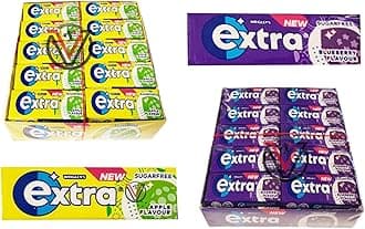 Generic Wrigley Extra Sugar Free Chewing Gum | Extra Blueberry & Extra Apple Pick any Flavour & Number of Packs