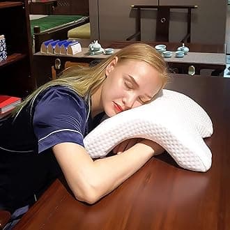 Diskary U Shaped Orthopedic Pressure Free Pillow - Cervical Pillow for Neck Pain - Head Improve Sleep Protect Arms, Anti-Hand Numb Pillow - Neck Massage Pillow for Unisex Side Sleeper