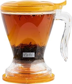 Brewmaster Infuser, Large Strainer for Loose Leaf Tea, Fine Mesh Bottom Dispensing, Microwave & Dishwasher Safe, Reusable Steeper, Loose Leaf Holder, 16 Oz
