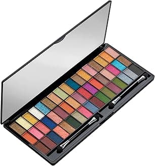 Ultra Pigmented 51 Colors Eyeshadow Palette with Brush | Easy to Blend, Long Wearing Eye Makeup Palette | Eyeshadow Palette with Shimmery Shades (Multicolor - 02)