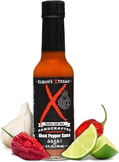 Elijah's Xtreme Ghost Pepper Hot Sauce, Handcrafted Award Winning Blend of Ghost Peppers, Habanero Garlic & Lime, Extreme Heat & Flavor