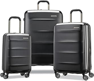 - Octiv Lightweight Hardshell 3-Piece Luggage Set (20/24/28) - Durable & Impact Resistant, 360° Aero Trac Spinner Wheels, Adjustable Telescopic Handle, Expandable, TSA Approved Lock - Black