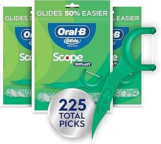 Oral-B Glide Mint Dental Floss Picks with Long Lasting Scope Flavor, 75 Picks