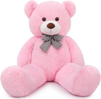 MaoGoLan Giant Teddy Bear 4 Feet,Adorable and Cuddly Big Teddy Bear Stuffed Animal 47", Pink Teddy Bear Plush Gift Decoration for Baby Shower,Party,Birthday,Valentines Day