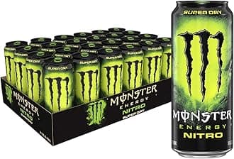 Monster Energy Nitro Super Dry Maximum Strength Drink 16, 384 Fl Oz | Pack of 24