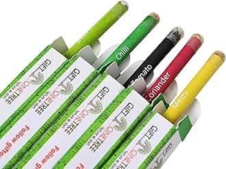 GIFTONETREE  Plantable Seed Multicolor Pencils | Pack Of 15 Singl...