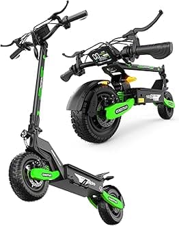 Electric Scooter for Adults, 1200W/2400 Motor Fast E Scooter, 11" Off-Road Tires, Up to 30/40 MPH Top Speed & 20/45 Miles Long Range, Dual Brake, Foldable