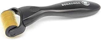 Sodacoda Derma Roller - 1200 Titanium Micro Needles - Professional Beauty Care Tool for Face, Beard Growth & Hair Growth Support - 3.00mm