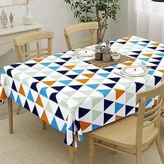 HOMEMONDE Cotton Premium Dining Table Cover 45 X 45 Inches Geometric Printed Table Cloth For 4 Seater, Square Centre Table Cover - Multicolor