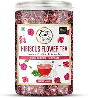 Online Quality Store Hibiscus Flower Tea |Herbal | Whole Leaf(100g, Pack of 1)