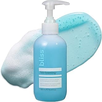 Fab Foaming 2-In-1 Cleanser and Exfoliator with Bamboo Buffers - 6.4 Fl Oz - Oil-Free Gel Face Wash - Makeup Remover - Vegan & Cruelty Free