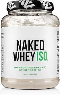 Whey Isolate Protein - Only 2 Ingredients, 30g Grass-Fed Protein, Zero Carb, Unflavored, Undenatured, Non-GMO, No Soy, Gluten-Free, No Preservatives - 28 Servings