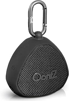 OontZ Angle Clip – Portable Bluetooth Speaker, 5W Stereo Sound, 12 Hour Playtime, Rich Bass, 100 Foot Wireless Range, IPX7 Waterproof, Outdoor, Travel, Great Gift (Black)