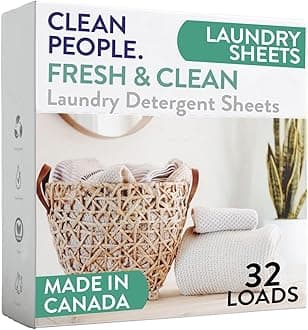 - Laundry Detergent Sheets - Laundry Soap - Ultra Concentrated, Recyclable Packaging, Stain Fighting - Fresh Scent, 32 Pack