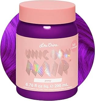 Full Coverage Unicorn Hair Dye, Pony (Violet Purple) - Damage-Free Semi-Permanent Hair Color Conditions & Moisturizes - Temporary Hair Tint Kit Has A Sugary Citrus Vanilla Scent - Vegan