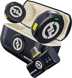 Hollyland Lark M2 Wireless Microphone for iPhone15/16/17&Android, USB C Mini Lapel Microphone Wireless, 1000ft Range, Hi-Fi Audio, Noise Cancellation, 30H Battery for Video Recording, Streaming