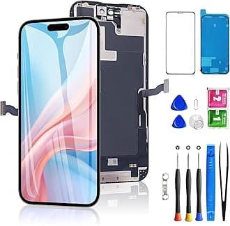 for iPhone 14 Pro Screen Replacement 6.1 Inch, Diykitpl 3D Touch LCD Display for A2650, A2889, A2892, A2891, A2890, with Repair Tools Kit+Waterproof Frame Sticker+Tempered Glass