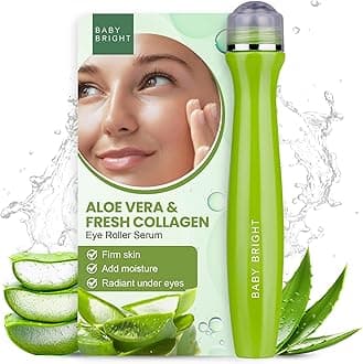 Aloe Vera and Fresh Collagen Eye Roller Serum, Anti-wrinkle, Anti Bags, Reduces Dark Circles Puffiness and Bags 15milliliter (0.50 fl.oz.)