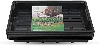 Pack Premium Quality Seedling Trays, Microgreens Growing Trays, No Drain Holes, Heavy Duty, Durable Plastic, 1.5mm Thick, Plants Drip Tray, Best for Sprouting Vegetables and Wheatgrass