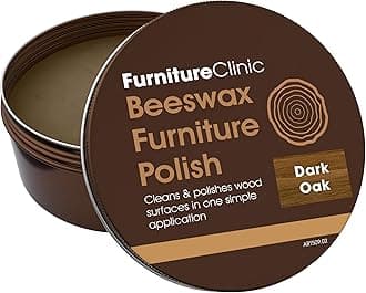 Furniture Clinic Dark Oak Coloured Beeswax Polish for Wood & Furniture - 200ml – Natural Finishing Wood Wax for All Types of Furniture & Wooden Surfaces - Colour, Protect & Enhance Wood