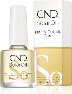 CND SolarOil Cuticle Oil, Natural Blend Of Jojoba, Vitamin E, Rice Bran and Sweet Almond Oils, Moisturizes and Conditions Skin, 0.25 fl oz
