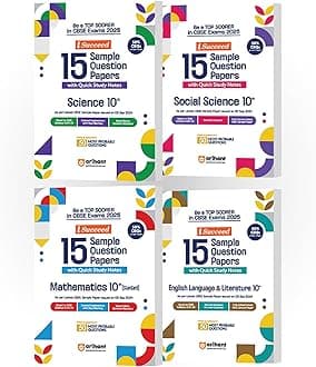 (Old Edition) Arihant I-Succeed CBSE Sample Paper Class 10th (2024-2025) Science, Social Science, Maths Standard & English Language | Combo Set of 4 Books for Exam 2025